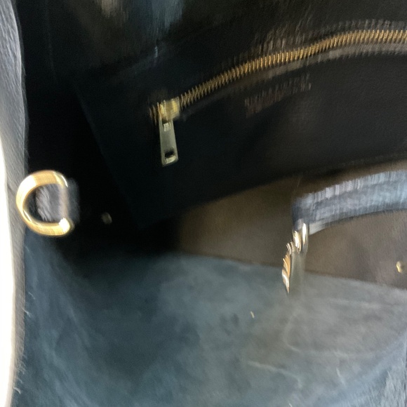 Divina Firenze Black Pebbled Leather Tote/Shoulder Bag - Picture 14 of 15